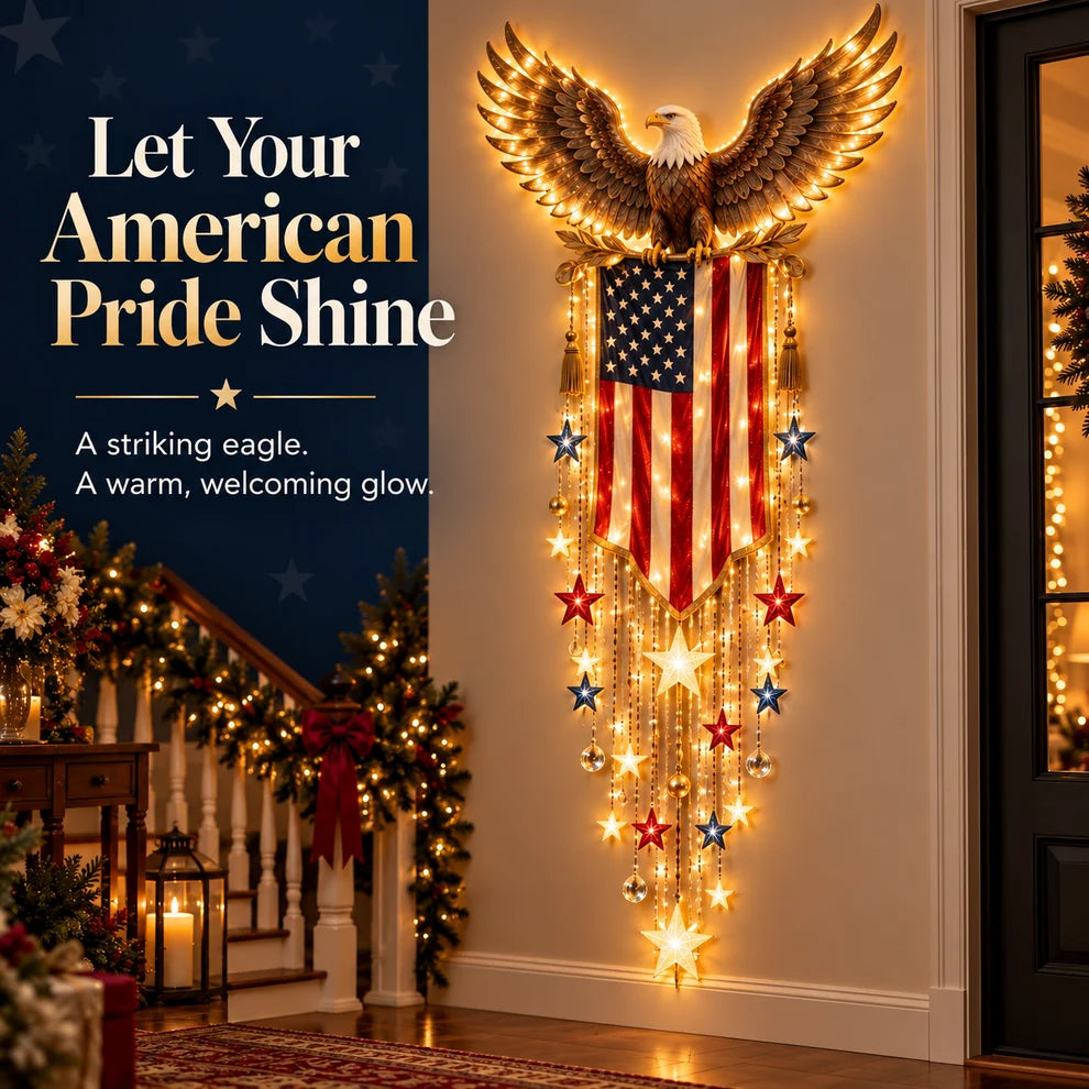 🇺🇸🗽 Liberty 250 Starfall Wall Glow – Patriotic Anniversary Lighted Keepsake