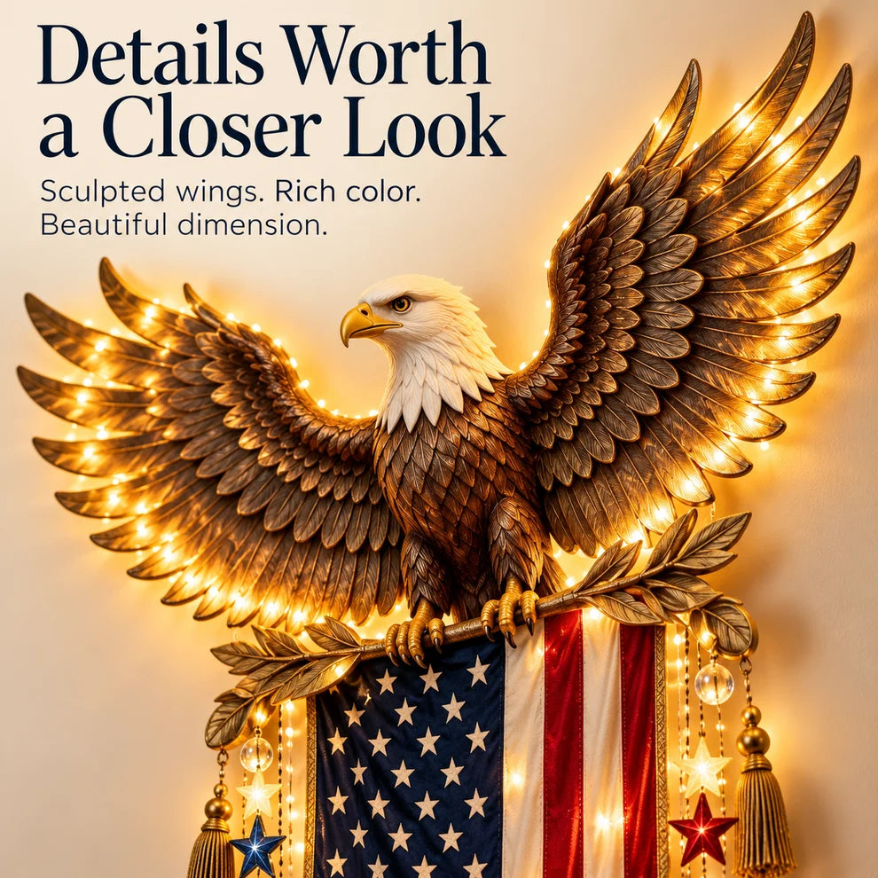 🇺🇸🗽 Liberty 250 Starfall Wall Glow – Patriotic Anniversary Lighted Keepsake