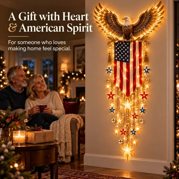 🇺🇸🗽 Liberty 250 Starfall Wall Glow – Patriotic Anniversary Lighted Keepsake