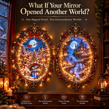 🪞 What If Your Mirror Opened Another World? ✨ Beyond the Looking Glass – Two Enchanted Worlds to Explore!