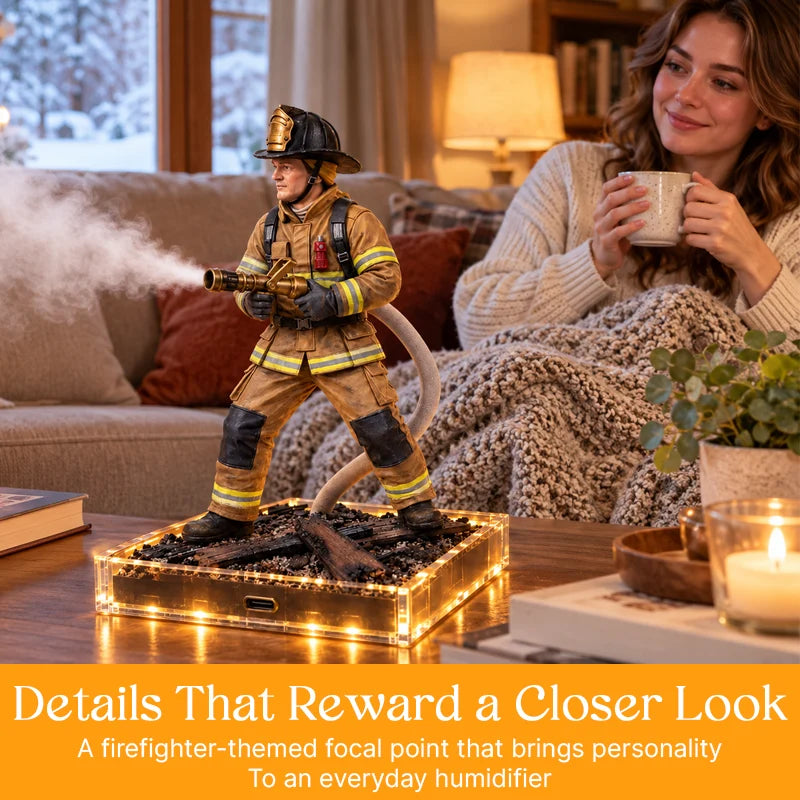 🚒 Firefighter Rescue Mist Humidifier | Light-Up Hero Gift