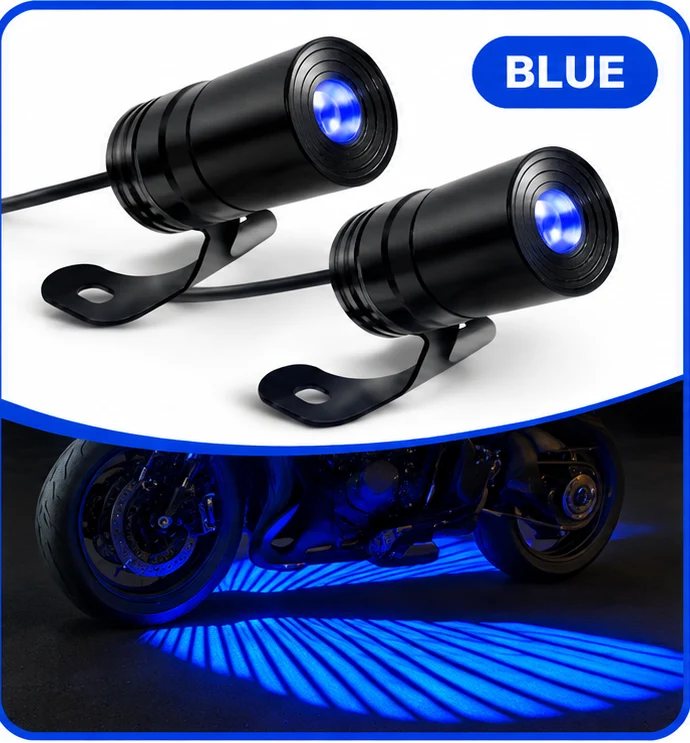 🏍️🔥 Light Up Every Ride! Dual Motorcycle Projector Lights – 3 Bold Colors!