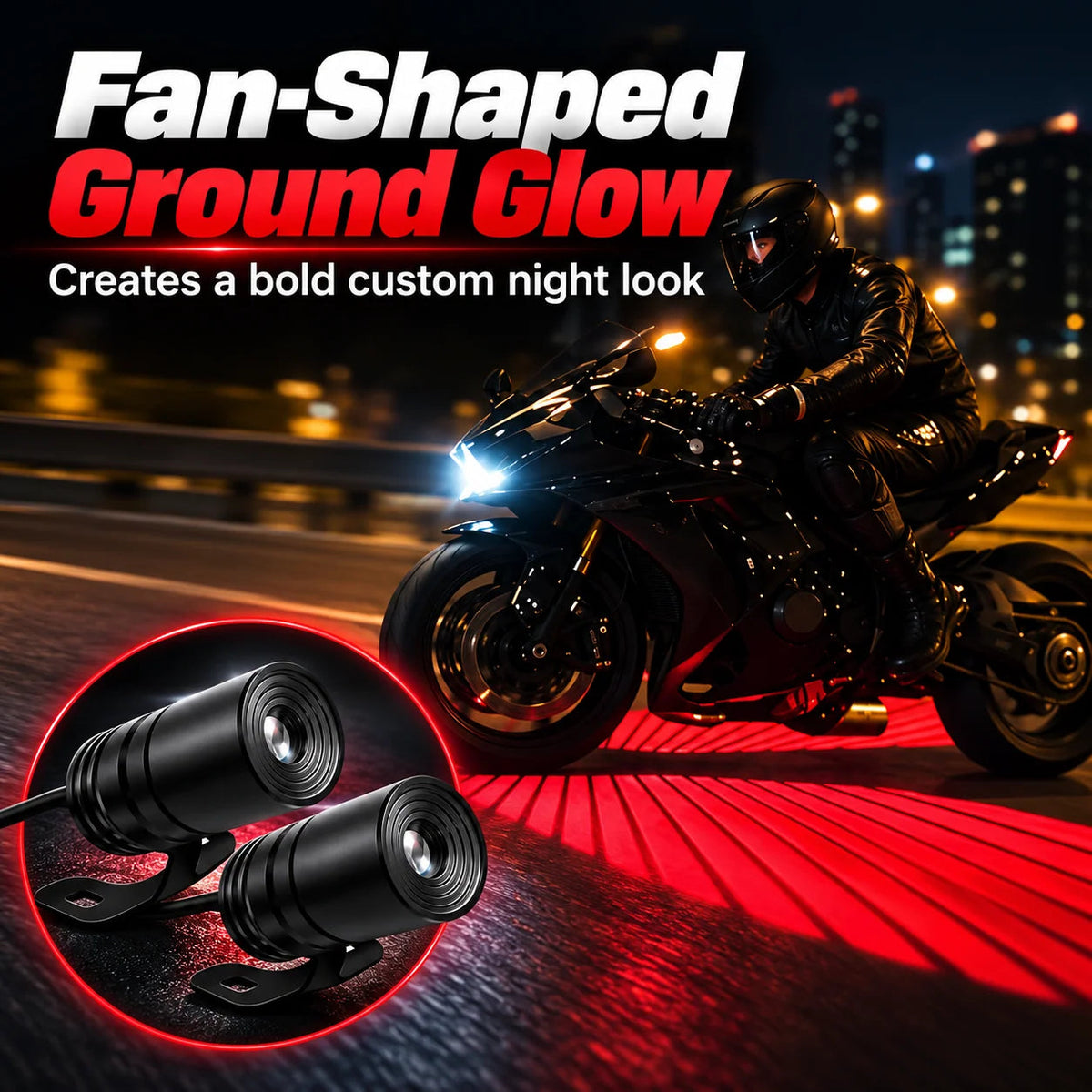 🏍️🔥 Light Up Every Ride! Dual Motorcycle Projector Lights – 3 Bold Colors!