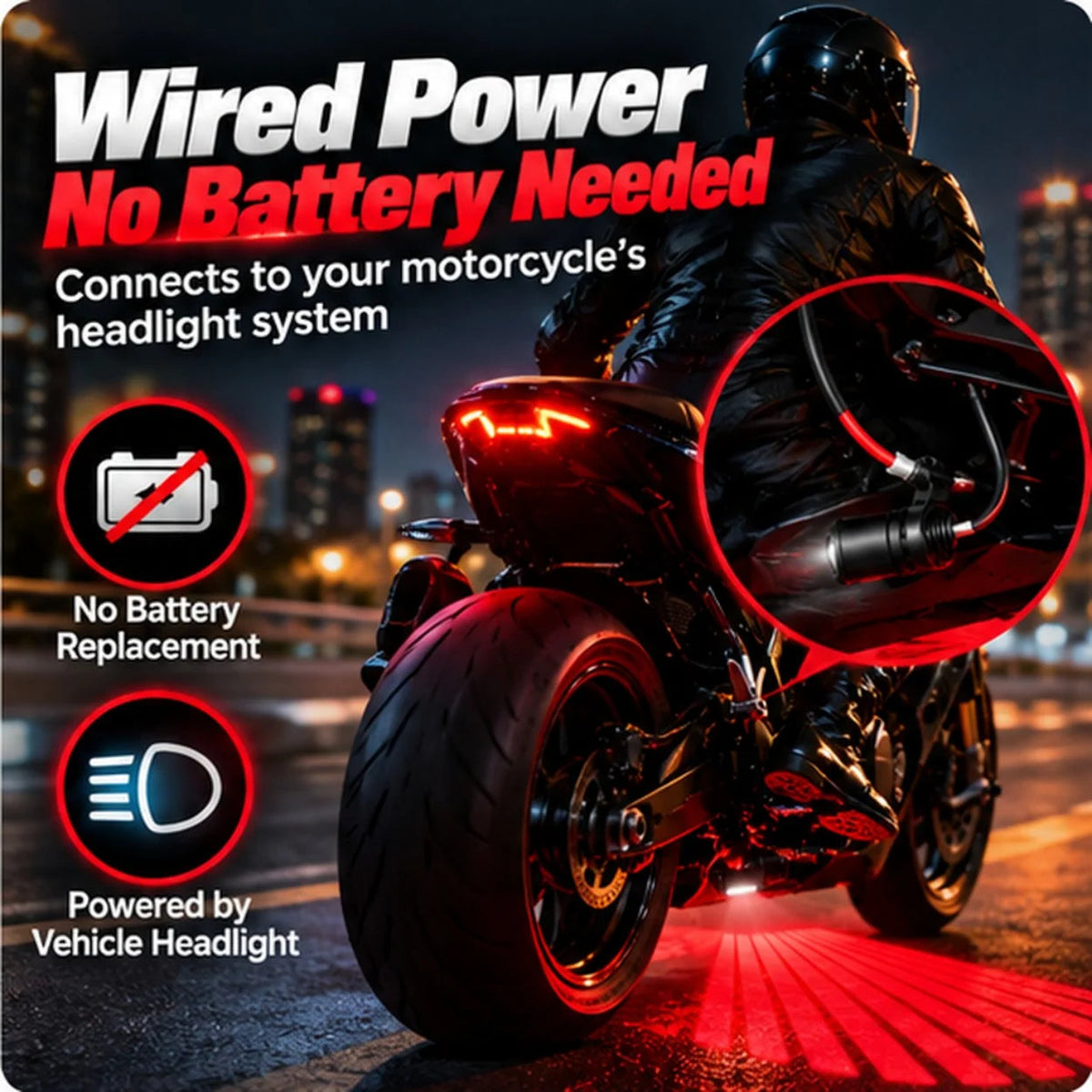 🏍️🔥 Light Up Every Ride! Dual Motorcycle Projector Lights – 3 Bold Colors!