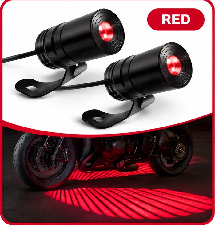 🏍️🔥 Light Up Every Ride! Dual Motorcycle Projector Lights – 3 Bold Colors!