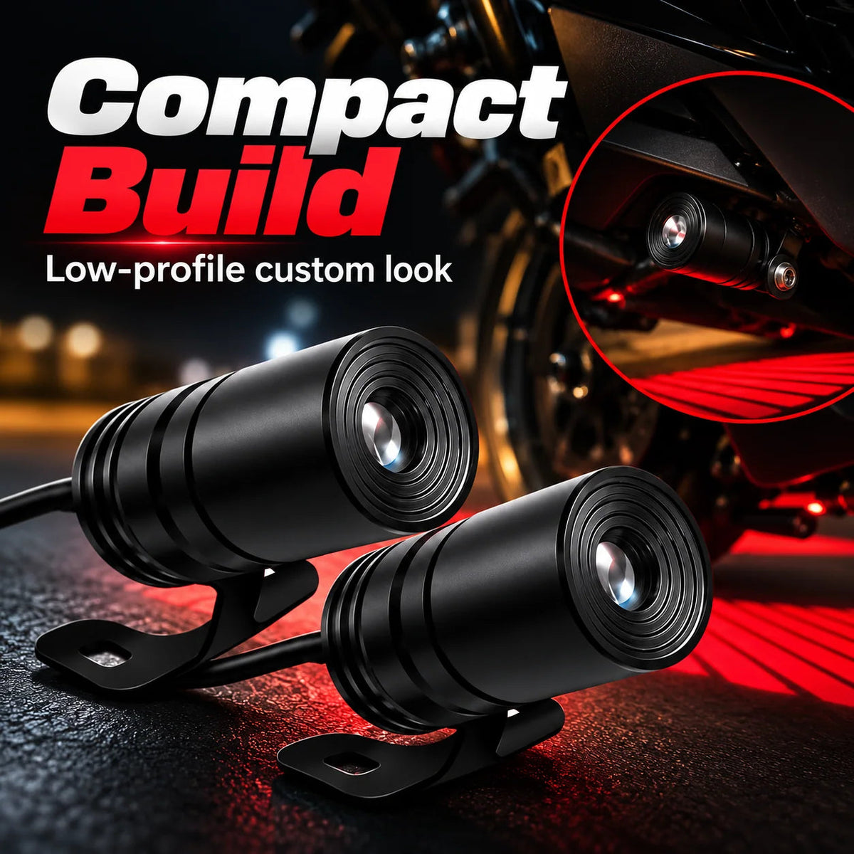 🏍️🔥 Light Up Every Ride! Dual Motorcycle Projector Lights – 3 Bold Colors!