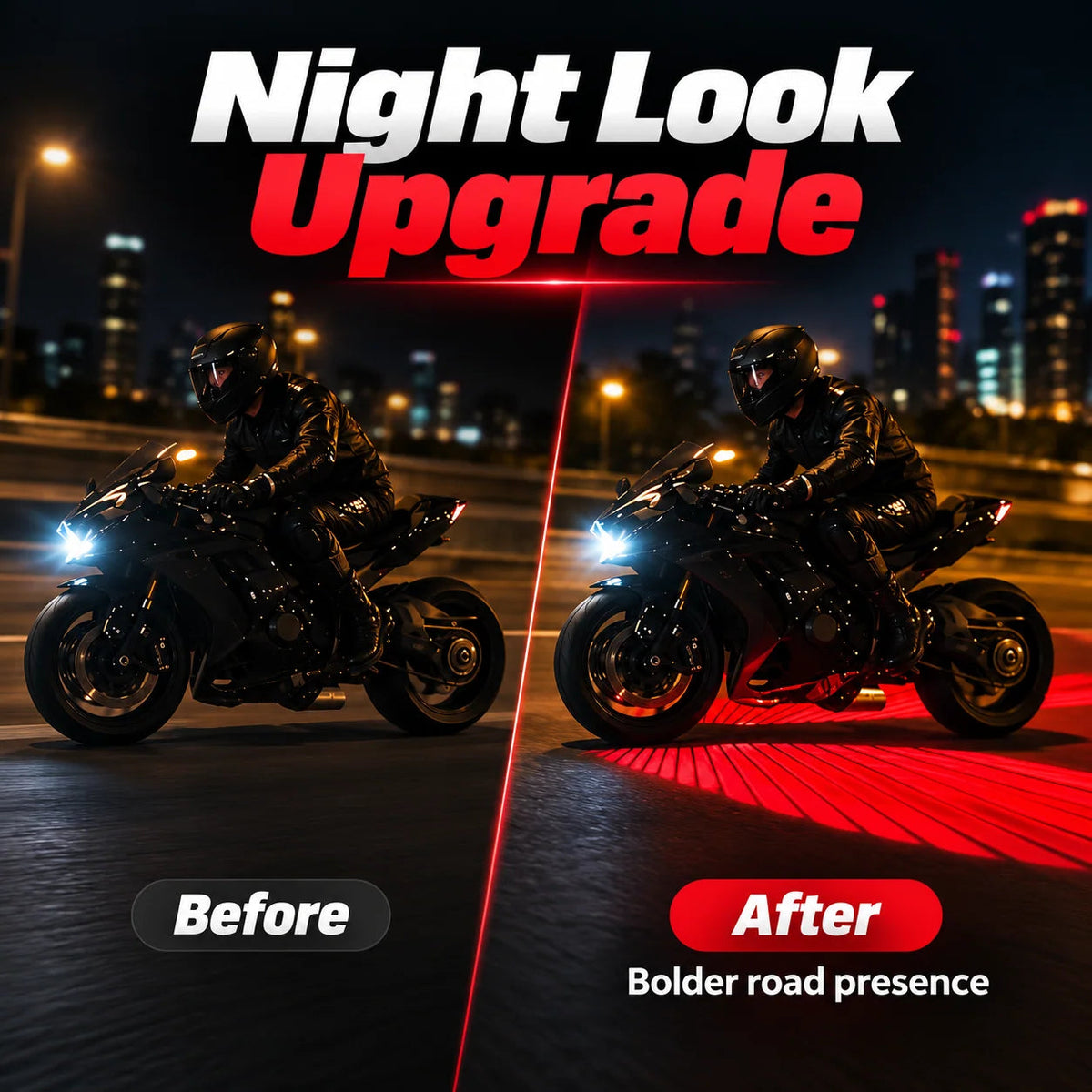 🏍️🔥 Light Up Every Ride! Dual Motorcycle Projector Lights – 3 Bold Colors!
