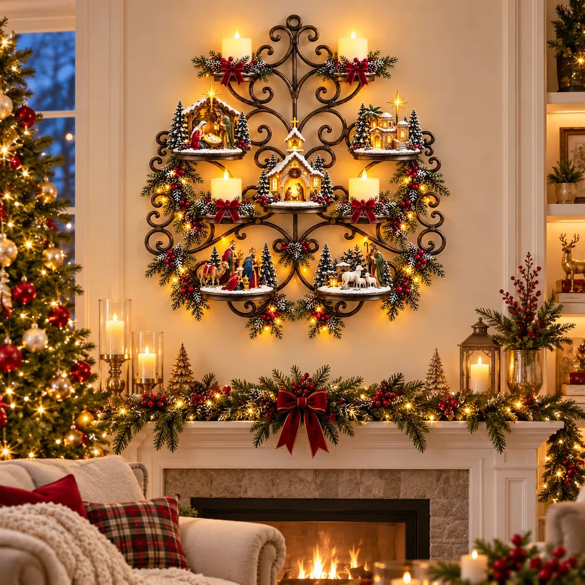 ✝️Holy Night Nativity Village Wall Décor