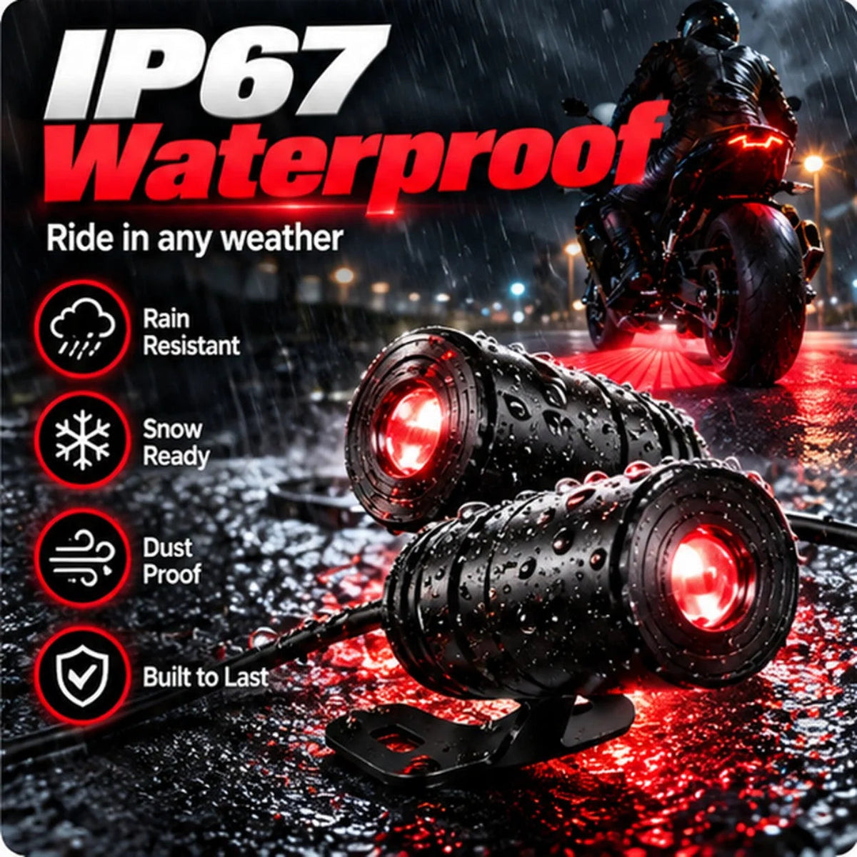 🏍️🔥 Light Up Every Ride! Dual Motorcycle Projector Lights – 3 Bold Colors!