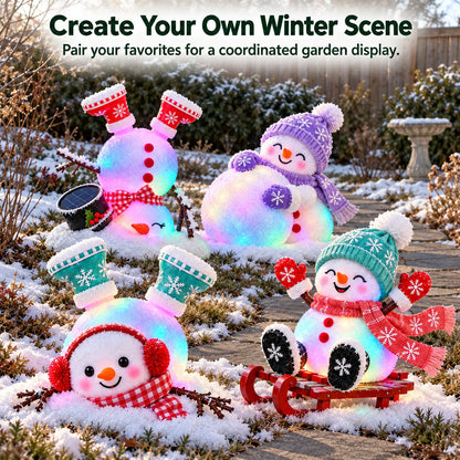 ☃️ Adorable Light-Up Snowmen | 4 Cute Christmas Garden Style