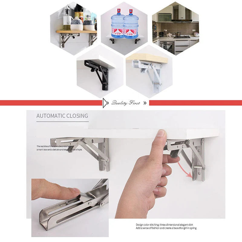 🎁2026 New Arrivals 50% OFF💥Fold-in-a-Second Multi-Use Bracket – Declutter Your Kitchen or Study in Moments📚