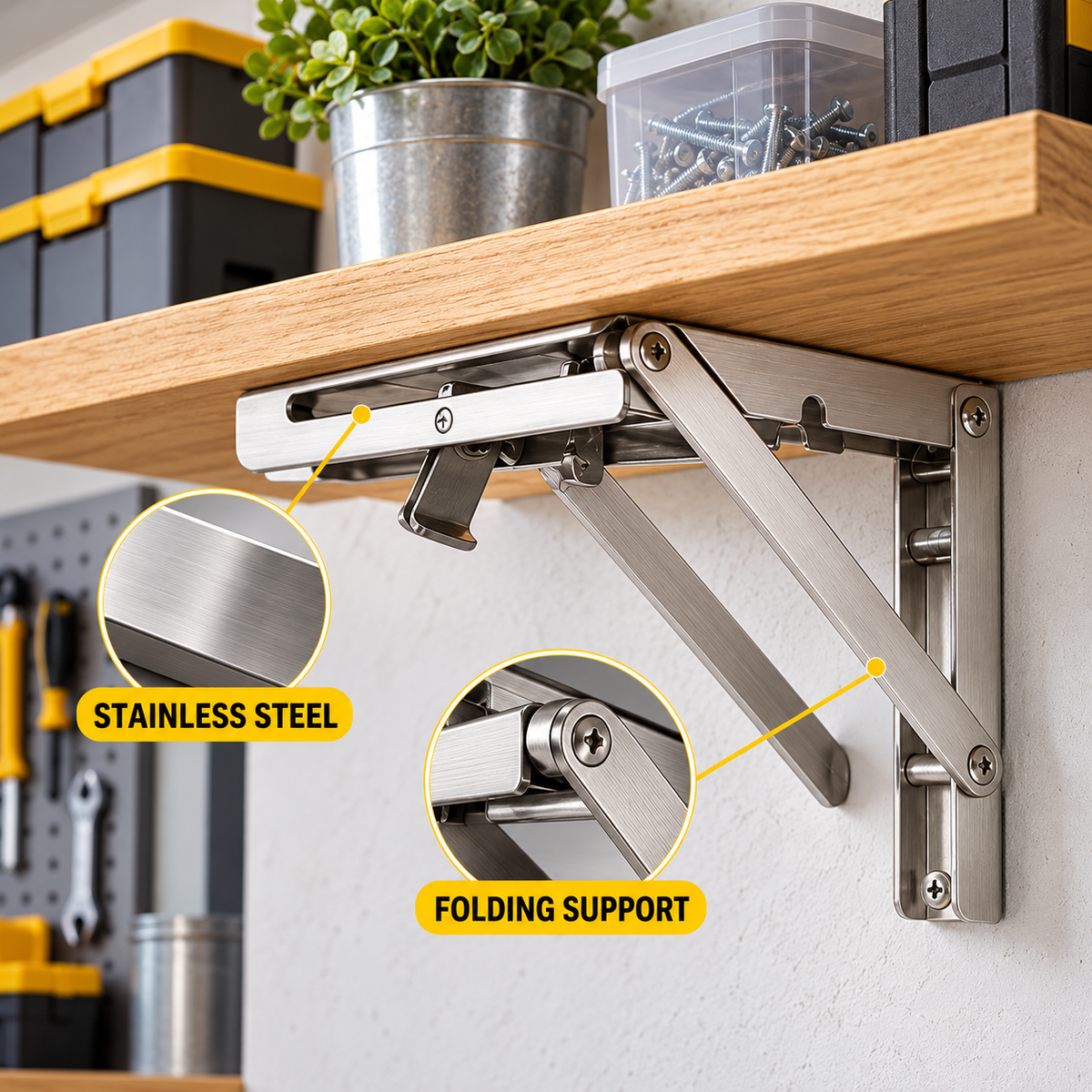 🎁2026 New Arrivals 50% OFF💥Fold-in-a-Second Multi-Use Bracket – Declutter Your Kitchen or Study in Moments📚