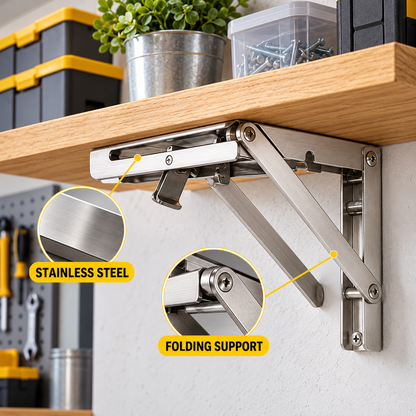 🎁2026 New Arrivals 50% OFF💥Fold-in-a-Second Multi-Use Bracket – Declutter Your Kitchen or Study in Moments📚