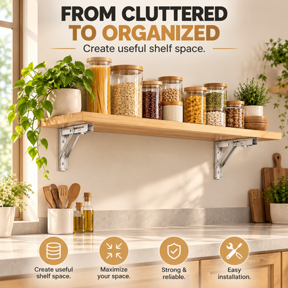 🎁2026 New Arrivals 50% OFF💥Fold-in-a-Second Multi-Use Bracket – Declutter Your Kitchen or Study in Moments📚