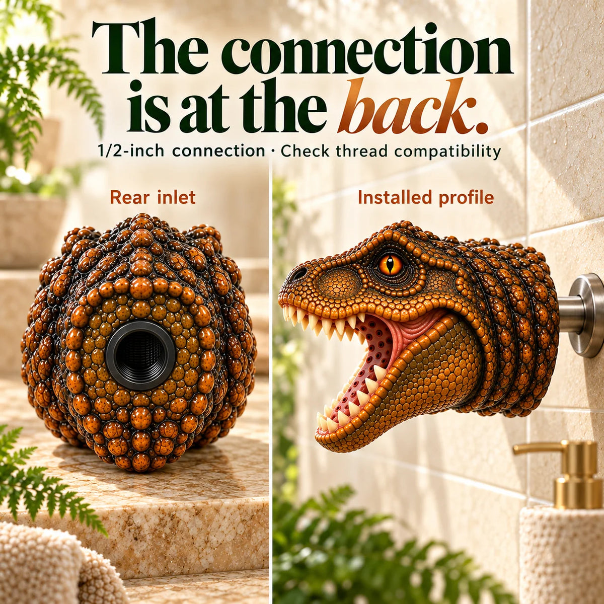 Prehistoric Splash – T-Rex Shower Head