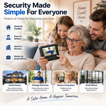 🚪 X6 Wireless Video Doorbell – No WiFi Required, 4.3" Color Screen & Two-Way Communication