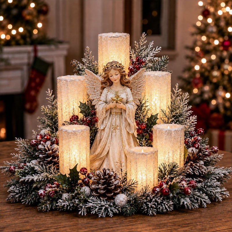 Angel Christmas centerpiece