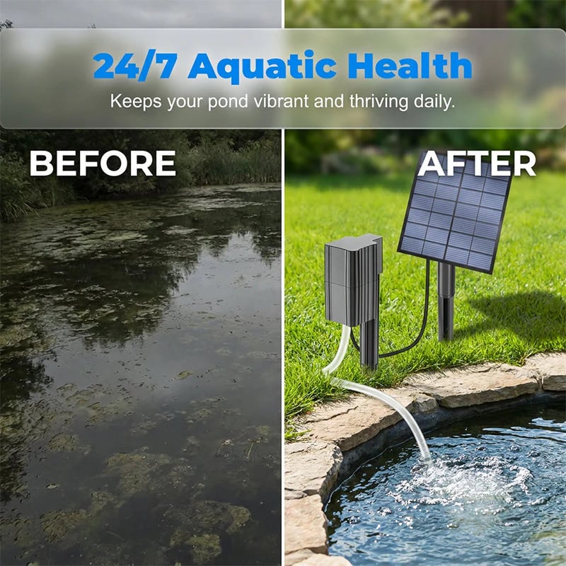 ✨Solar Pond Aerator with Air Pump