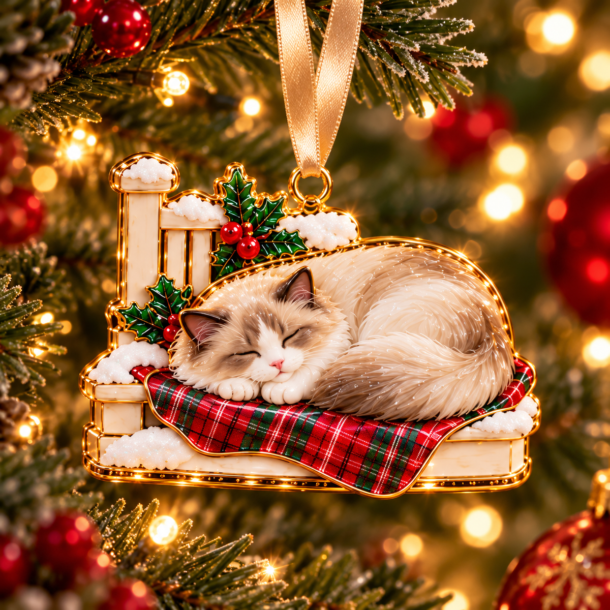 🔥Ragdoll Cat Christmas Ornaments – Cozy Holiday Garden Collection