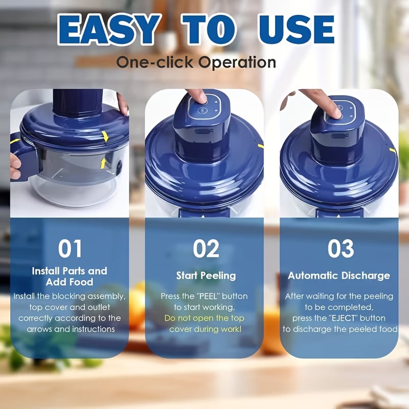 🔥LAST DAY 50% OFF - Universal Automatic Peeler | The Smart Kitchen Gadget That Peels Fruits & More In Seconds