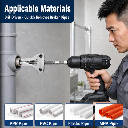 🔥LAST DAY 49% OFF - 🛠️ Broken Pipe Thread Extractor | Fast Drill-Powered Broken Fitting Removal Tool