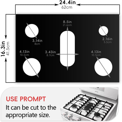 2-Pack Gas Stove Protective Cover - Heat Resistant To Prevent Oil Stains
