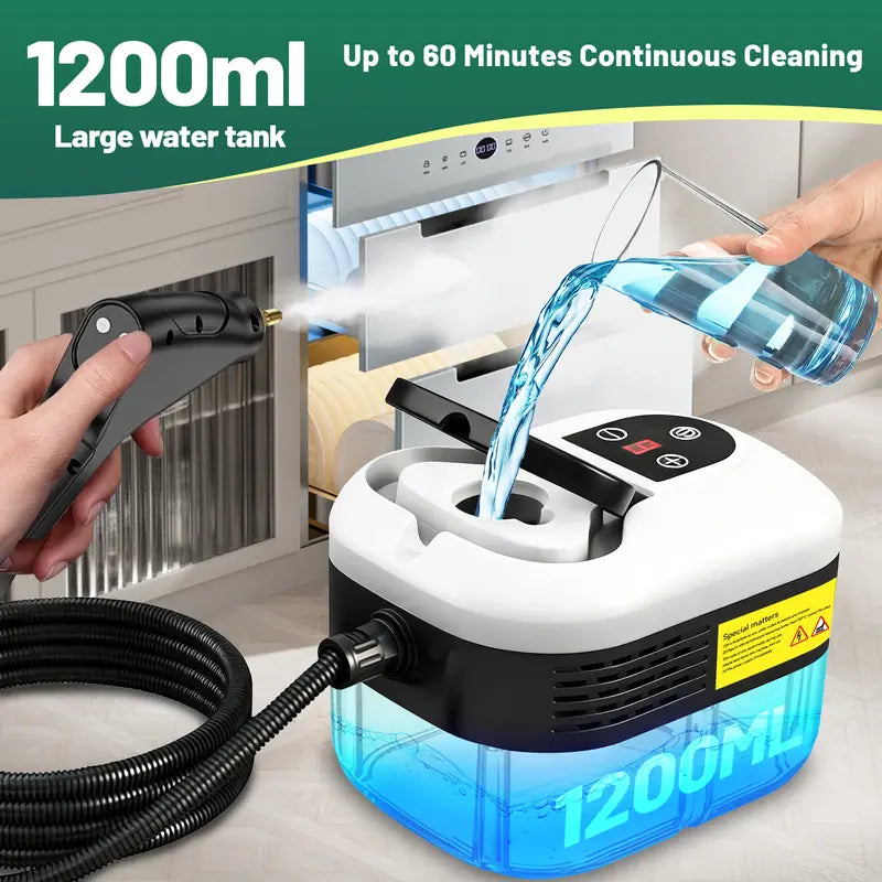💨 Portable Handheld Steam Cleaner – 10 Accessories 🛠️, Adjustable Levels ⚙️, Fast Heat-Up 🔥 – For Kitchen 🍳, Bathroom 🚿, Tile 🧱 & Car 🚗