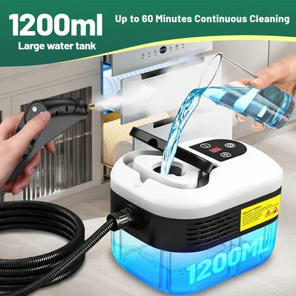 💨 Portable Handheld Steam Cleaner – 10 Accessories 🛠️, Adjustable Levels ⚙️, Fast Heat-Up 🔥 – For Kitchen 🍳, Bathroom 🚿, Tile 🧱 & Car 🚗