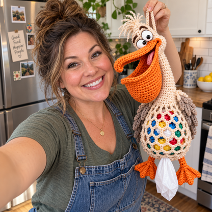 🔥LAST DAY 49% OFF – 🌼 Cottage Harvest Keepers™ — Crochet Animal Bag Holder DIY Kit | 13 Adorable Designs