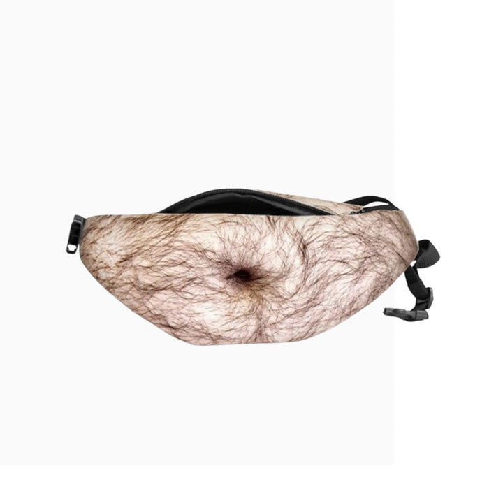 Chest hair realistic belly waist bag