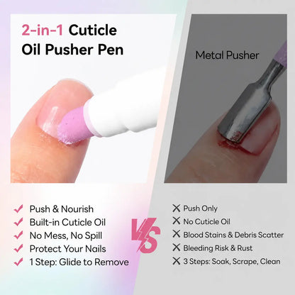 💅 2-in-1 Ceramic Cuticle Care Pen – Hydrate, Smooth & Tidy