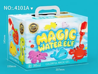 Magic Water Toy Elf Kit, Water Fairy Water Gel Kit with 12 Magic Gels, 12 Shape Molds, Fun Summer Toys Gifts Kids Birthday Party Favors(12 Colors)