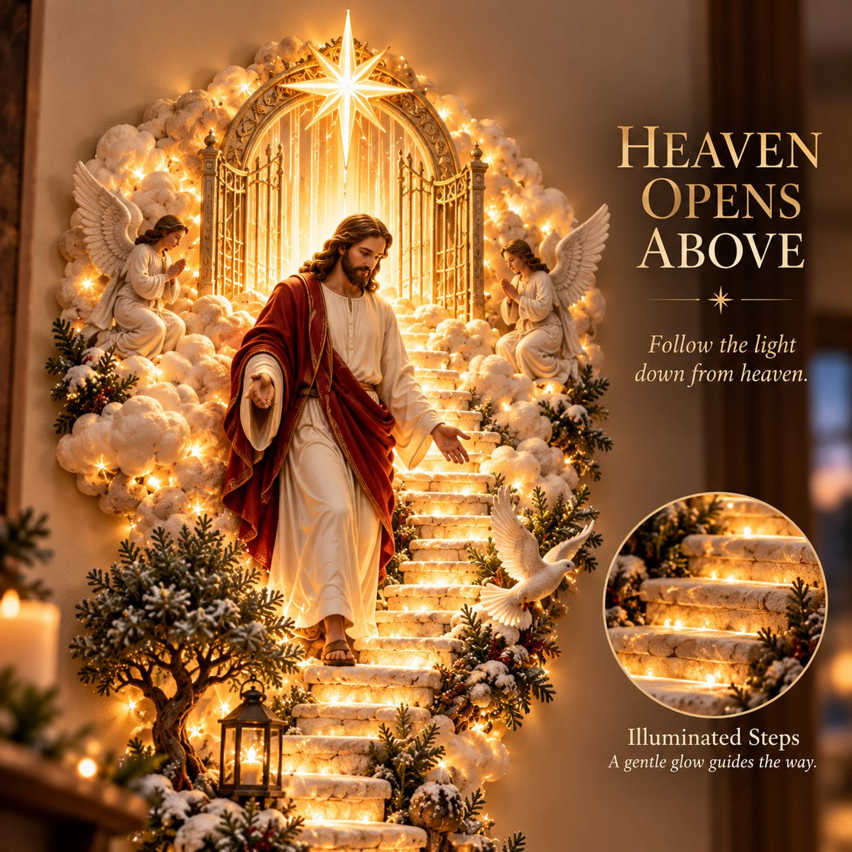✨ 60%OFF ONLY TODAY✨ Jesus Light of Heaven Christmas Wall Hanging✝️