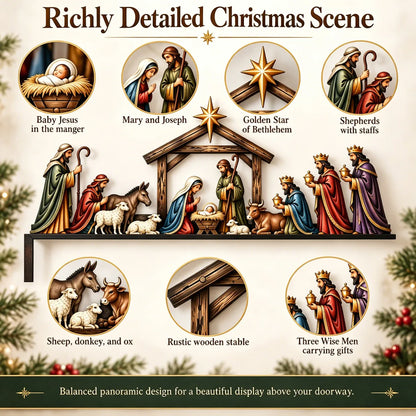 ✝️ Nativity Scene Door Topper | Bring The Story Of Christmas Home