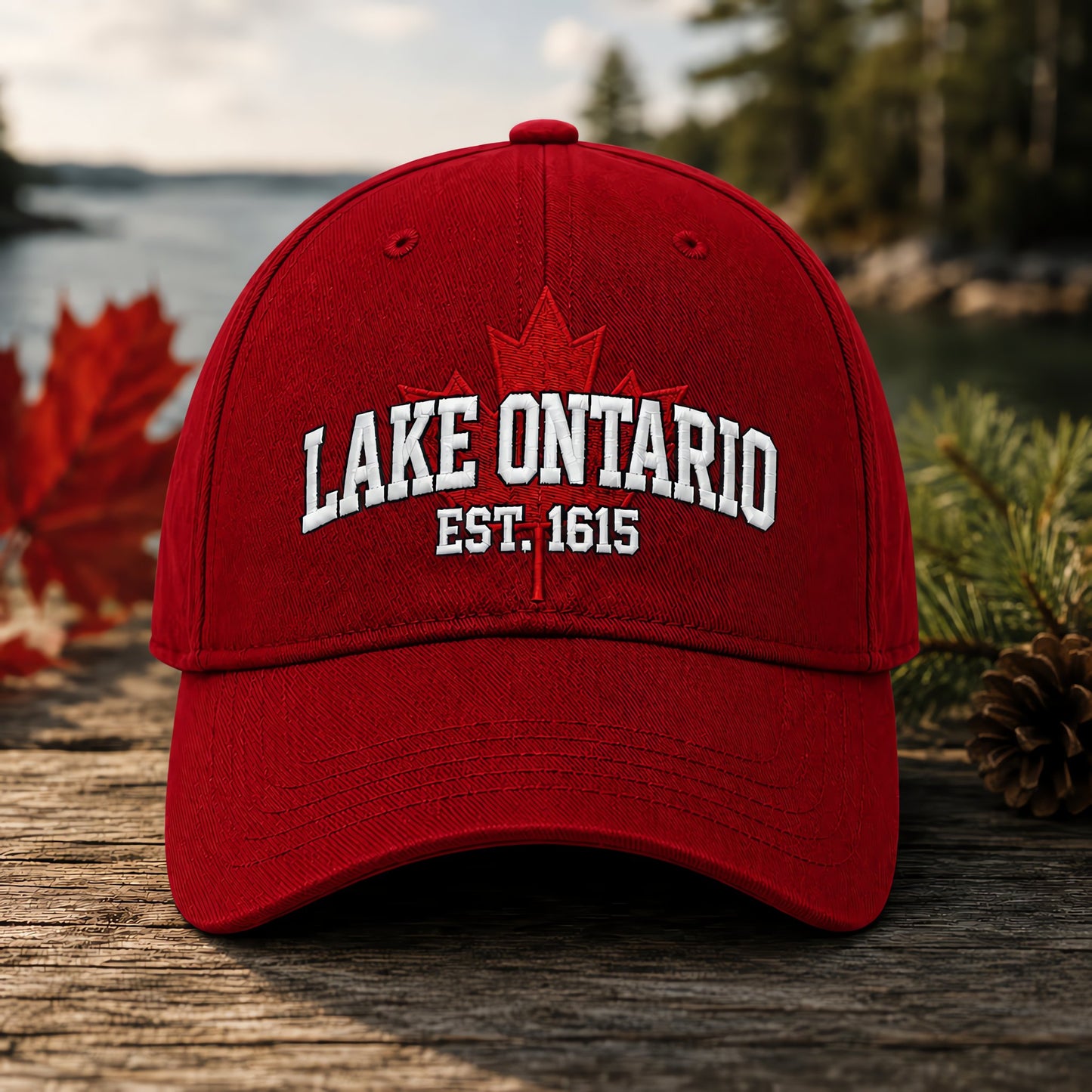 🔥LAST DAY 50% OFF -- 🍁Lake Ontario Forever – Heritage Embroidered Cap (🧢100% Cotton)