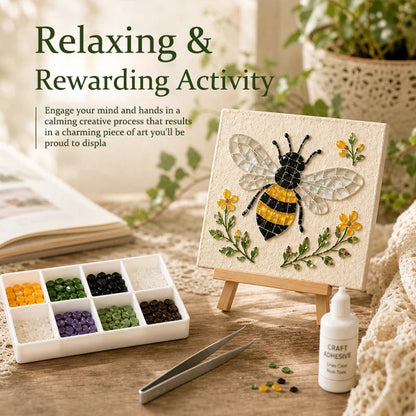 🌿 Watering Can Mosaic Art Kit | Beginner-Friendly Floral DIY Craft with Vibrant Mosaic Beads & Sturdy Display Base ✨