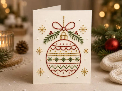 🔥LAST DAY 50% OFF - 🌲 🪡 Christmas Hand Embroidery Card DIY Kit | Stitch Your Way Into the Christmas Spirit ✨ 🎁