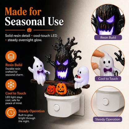 🔥Animated Seesaw Ghost Plug In LED Night Light🎃👻