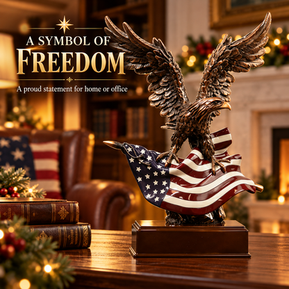 Wings of Liberty™ – American Eagle & Flag Sculpture 🦅🇺🇸