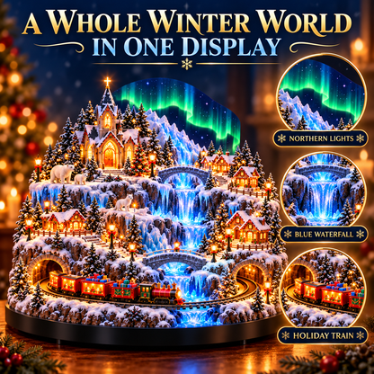 Aurora Christmas Village™ – Lighted Winter Village with Train & Waterfall