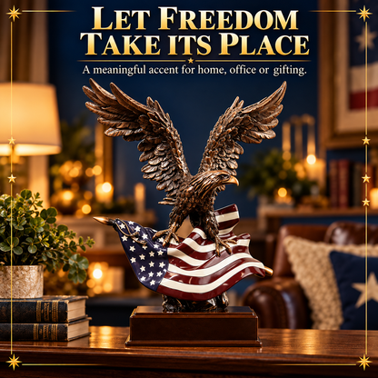 Wings of Liberty™ – American Eagle & Flag Sculpture 🦅🇺🇸