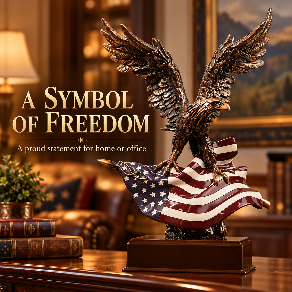 Wings of Liberty™ – American Eagle & Flag Sculpture 🦅🇺🇸
