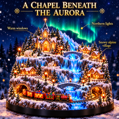 Aurora Christmas Village™ – Lighted Winter Village with Train & Waterfall