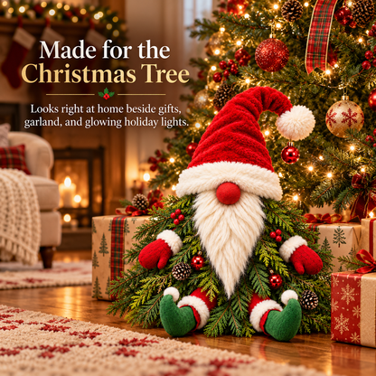 Sitting Christmas Evergreen Gnome Decor