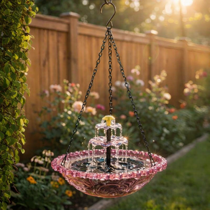 ✨2026 Spring special offer 70% off-🐦Solar Cascade Hanging Bird Bath Fountain