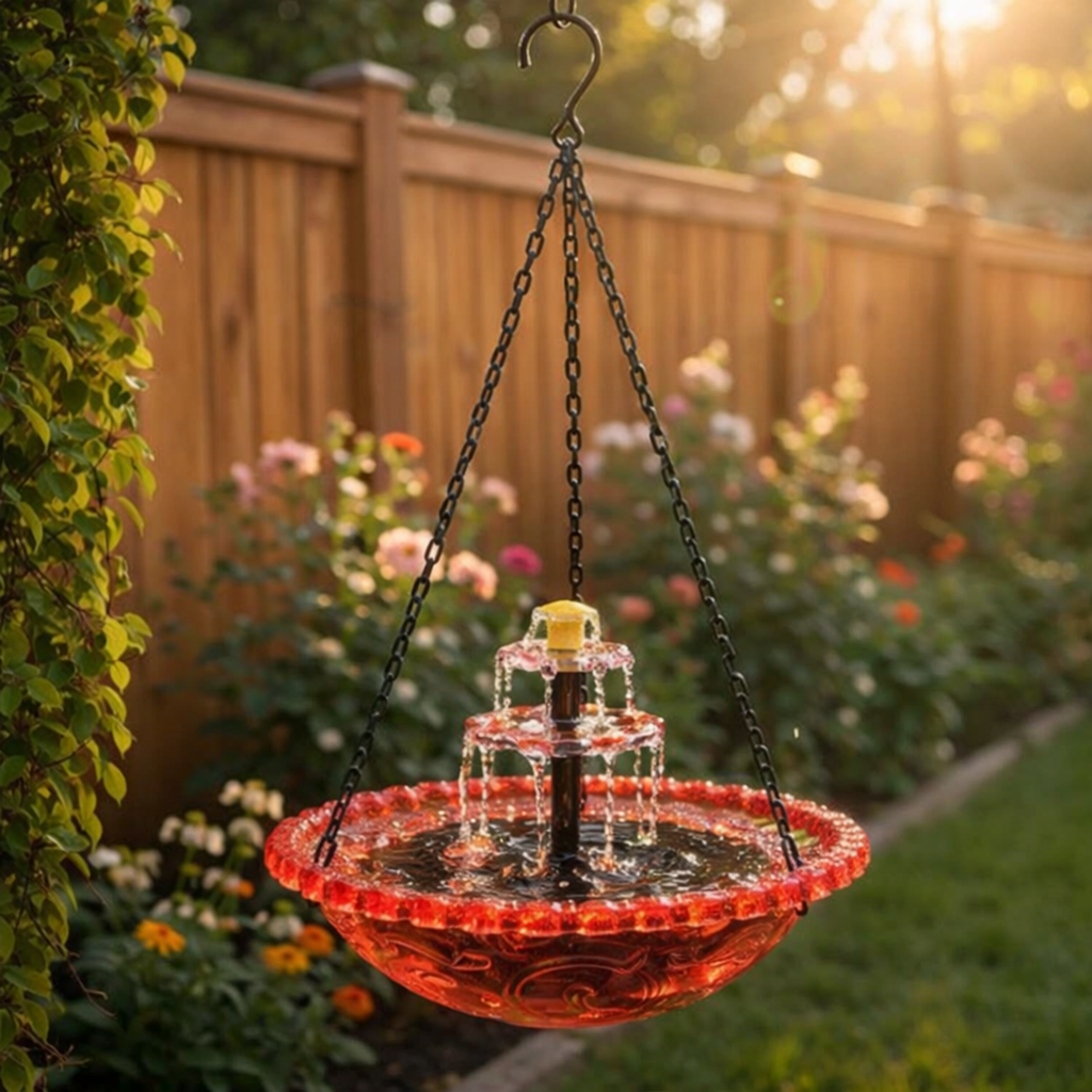 ✨2026 Spring special offer 70% off-🐦Solar Cascade Hanging Bird Bath Fountain
