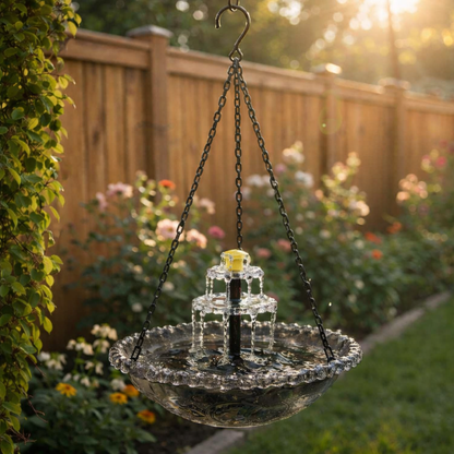 ✨2026 Spring special offer 70% off-🐦Solar Cascade Hanging Bird Bath Fountain