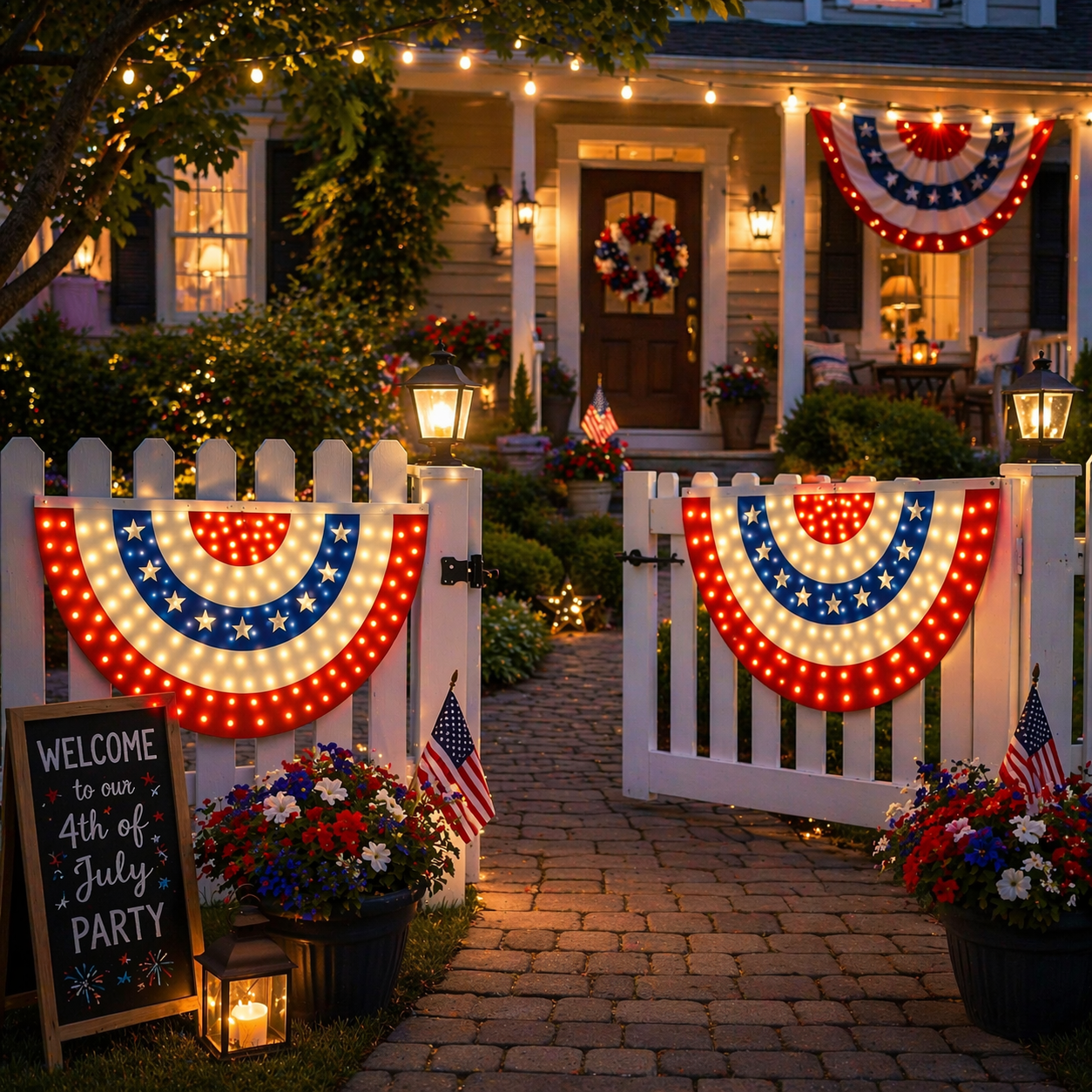 🏆🏆Flash Sale-49% OFF⚡ 50K+ SOLD! 3 x 6 Ft LED Patriotic Bunting Banner for America’s 250th