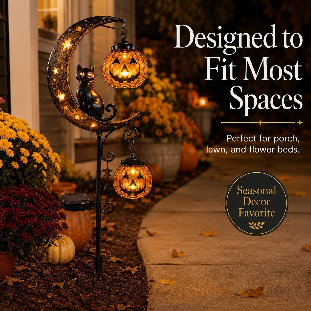 Halloween Early Bird Sale | 49% OFF Pumpkin Moon Garden Stake Light
