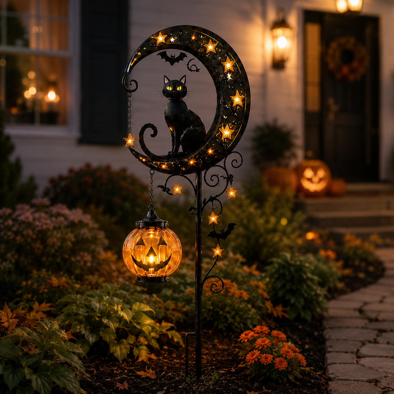 Halloween Early Bird Sale | 49% OFF Pumpkin Moon Garden Stake Light